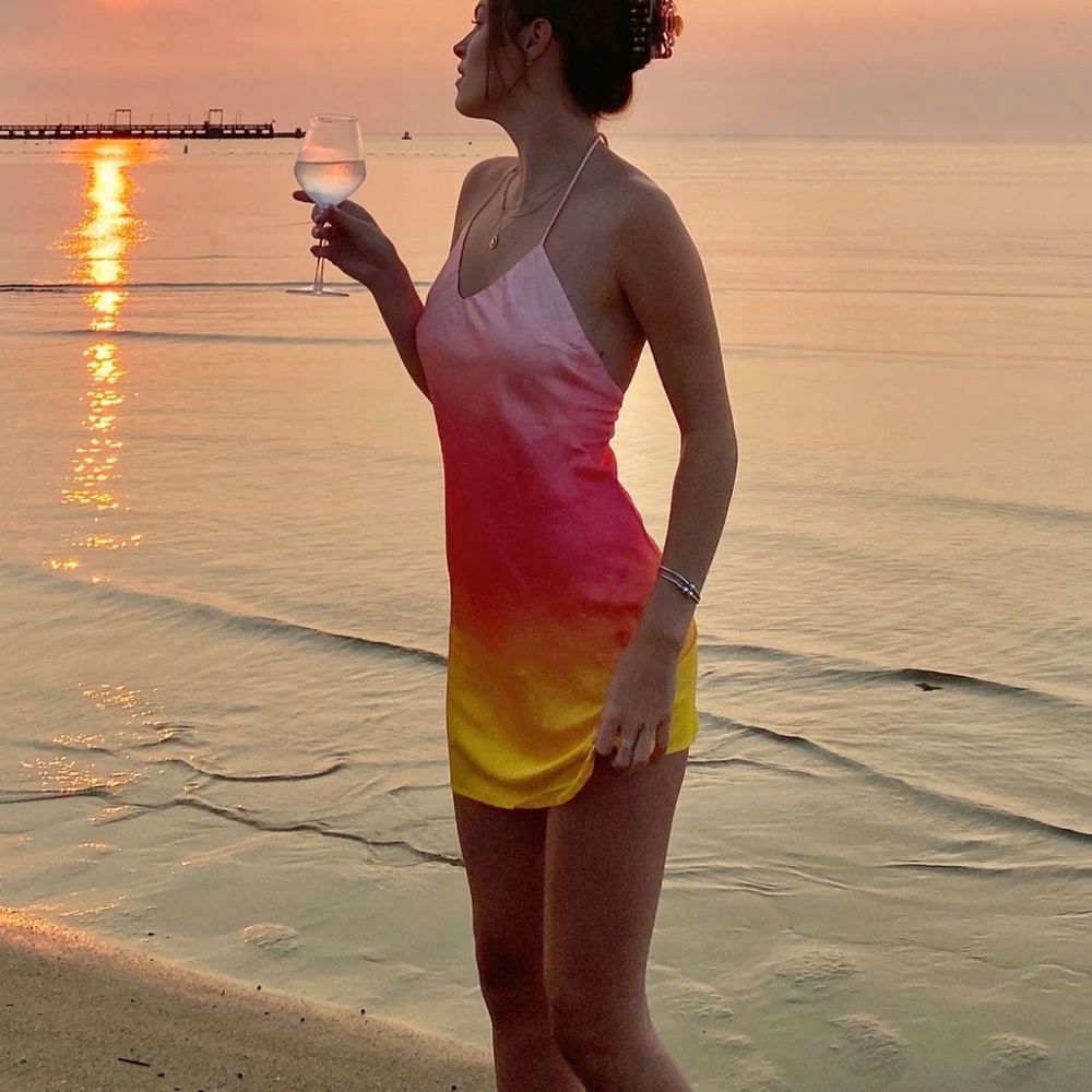 Princess Polly Pink and Yellow Ombre Dress